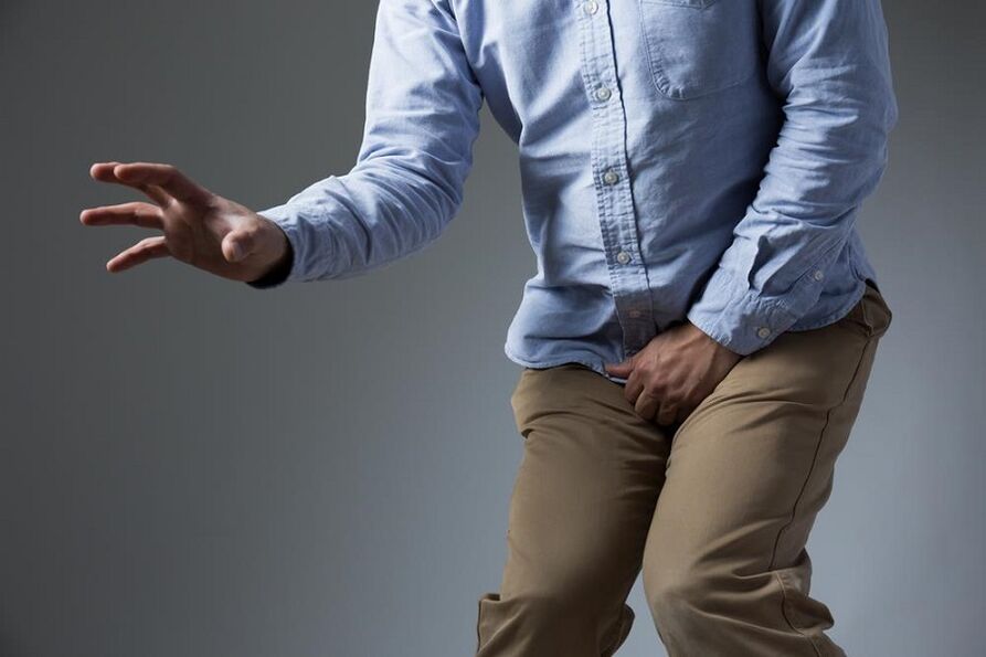Pain in the groin as a symptom of prostate
